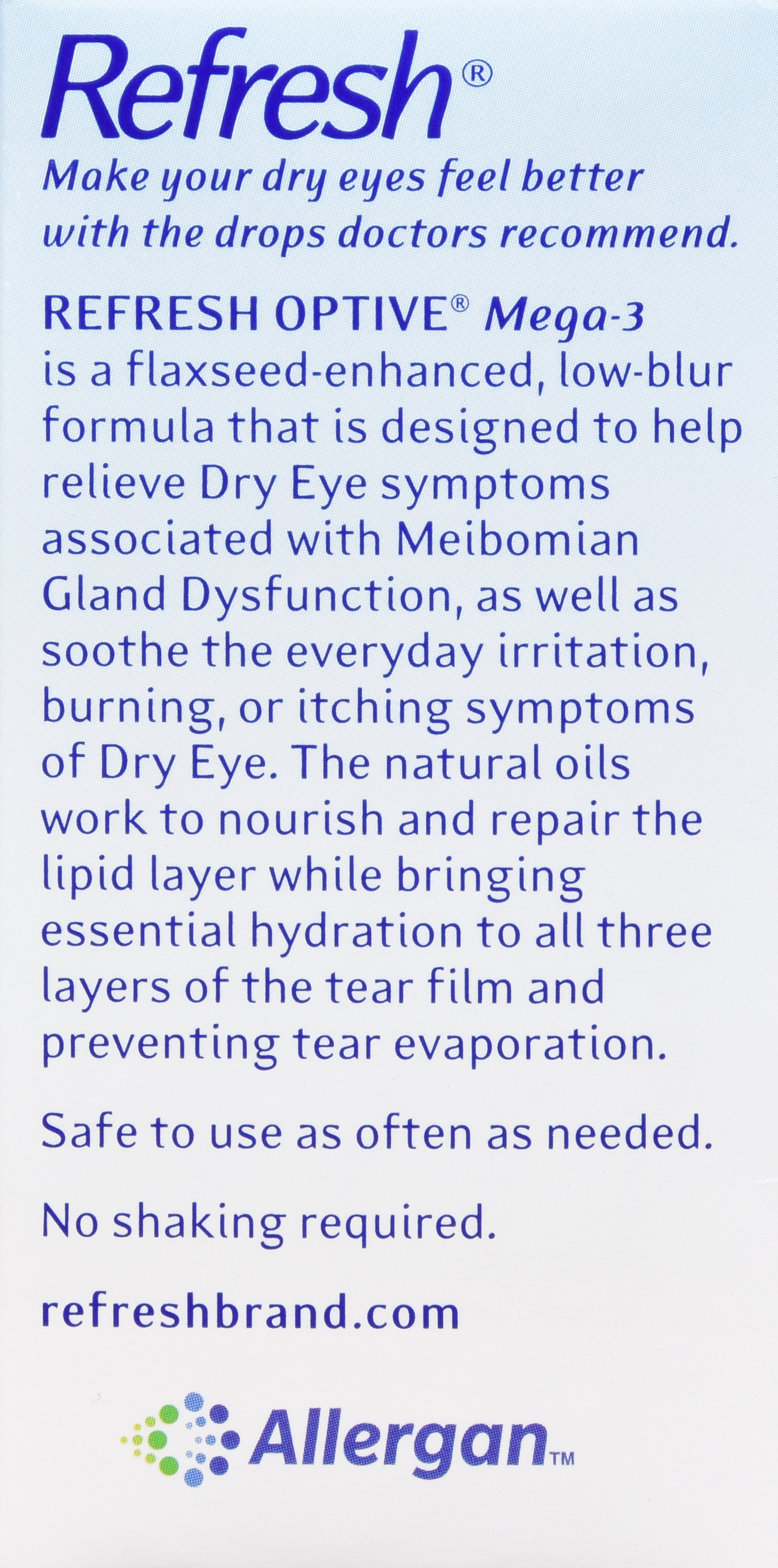 Refresh Optive Mega-3 Lubricant Eye Drops Single-Use Containers – Image 16