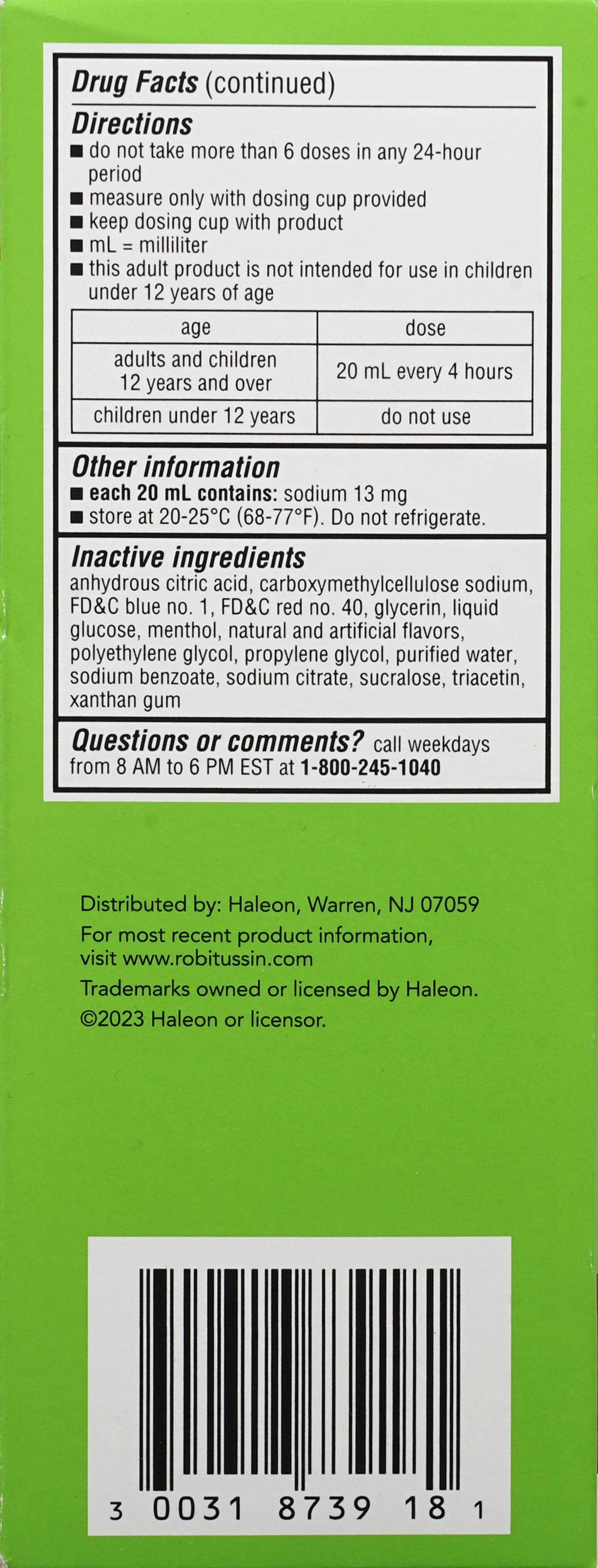 Robitussin Adult Cough + Chest Congestion DM Liquid Maximum Strength – Image 17