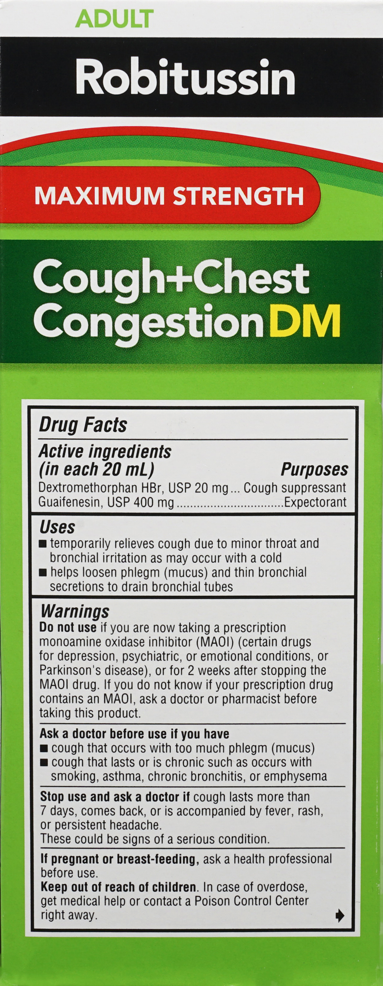 Robitussin Adult Cough + Chest Congestion DM Liquid Maximum Strength – Image 19