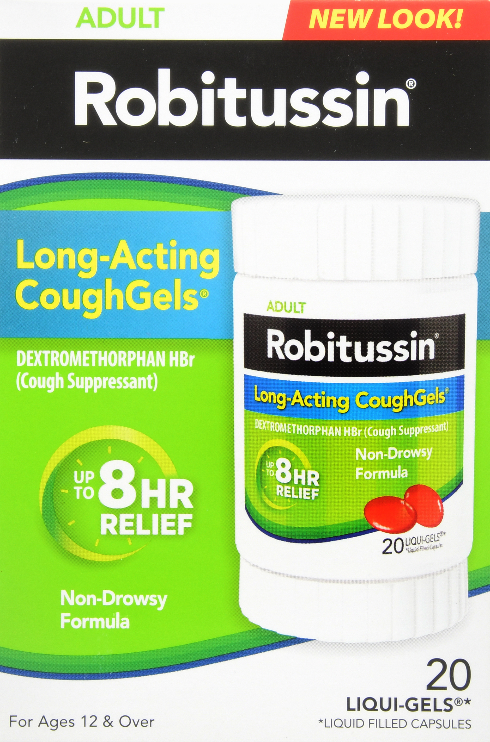 Robitussin Adult Dextromethorphan HBr Cough Suppressant Long-Acting CoughGels – Image 21