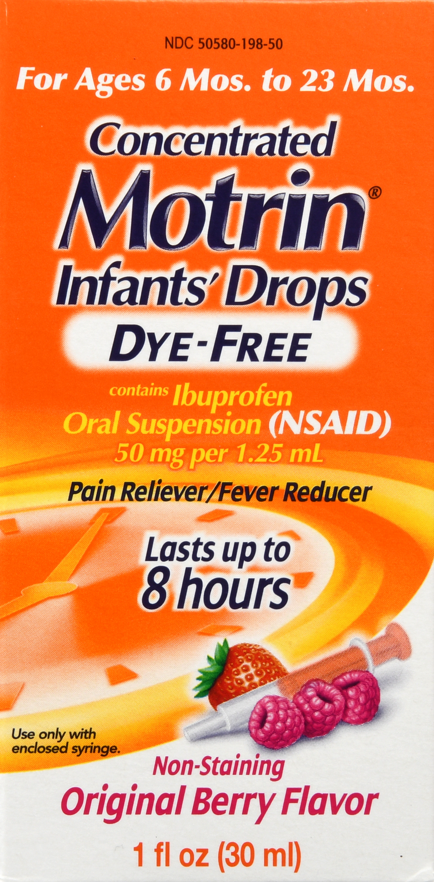 Motrin Infants' Ibuprofen 50 mg Concentrated Drops Original Berry Dye-Free – Image 18