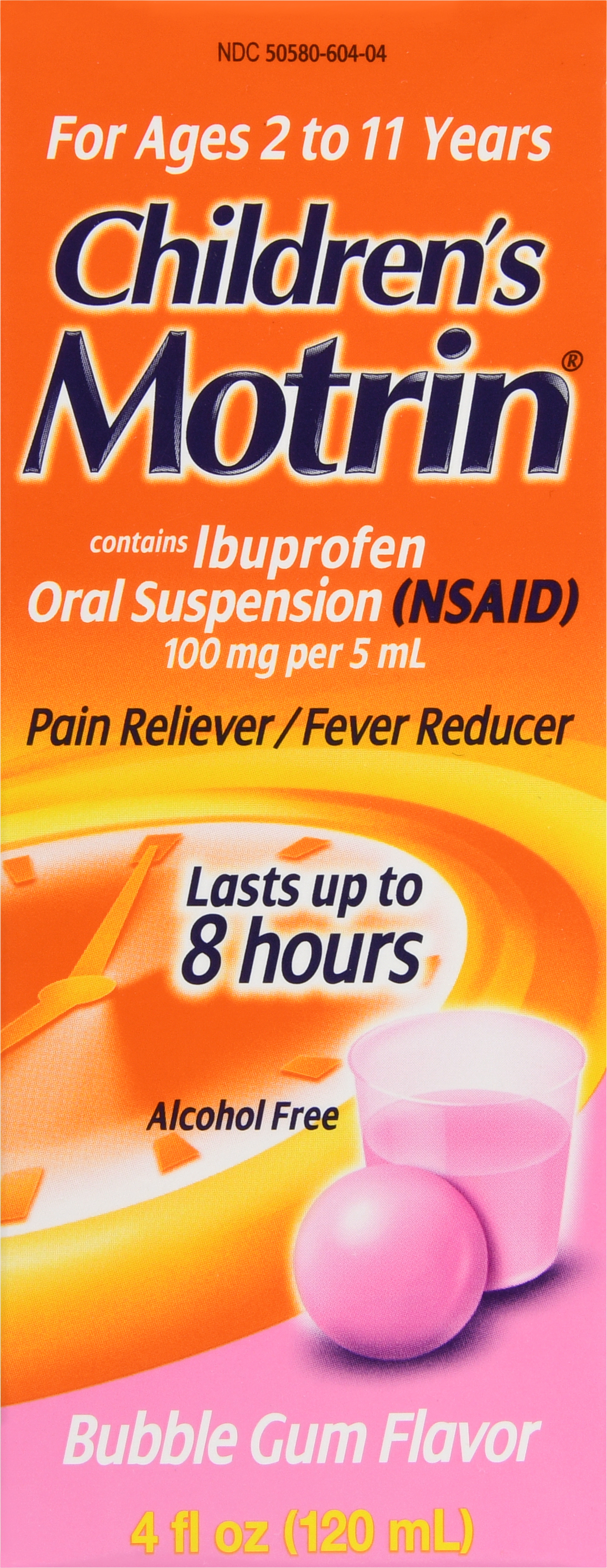 Motrin Children's Ibuprofen 100 mg Oral Suspension Bubble Gum – Image 20