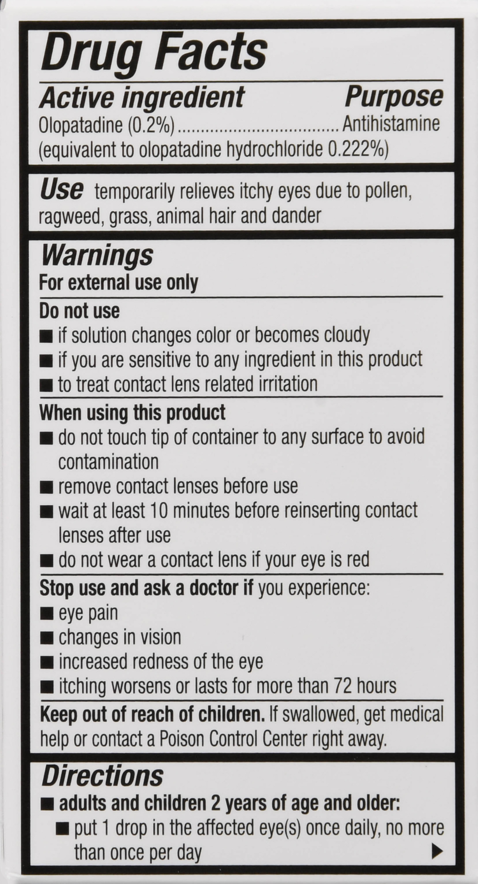 Pataday Olopatadine Hydrochloride Ophthalmic 0.2% Eye Allergy Itch Relief Solution Once Daily Original Prescription Strength – Image 15