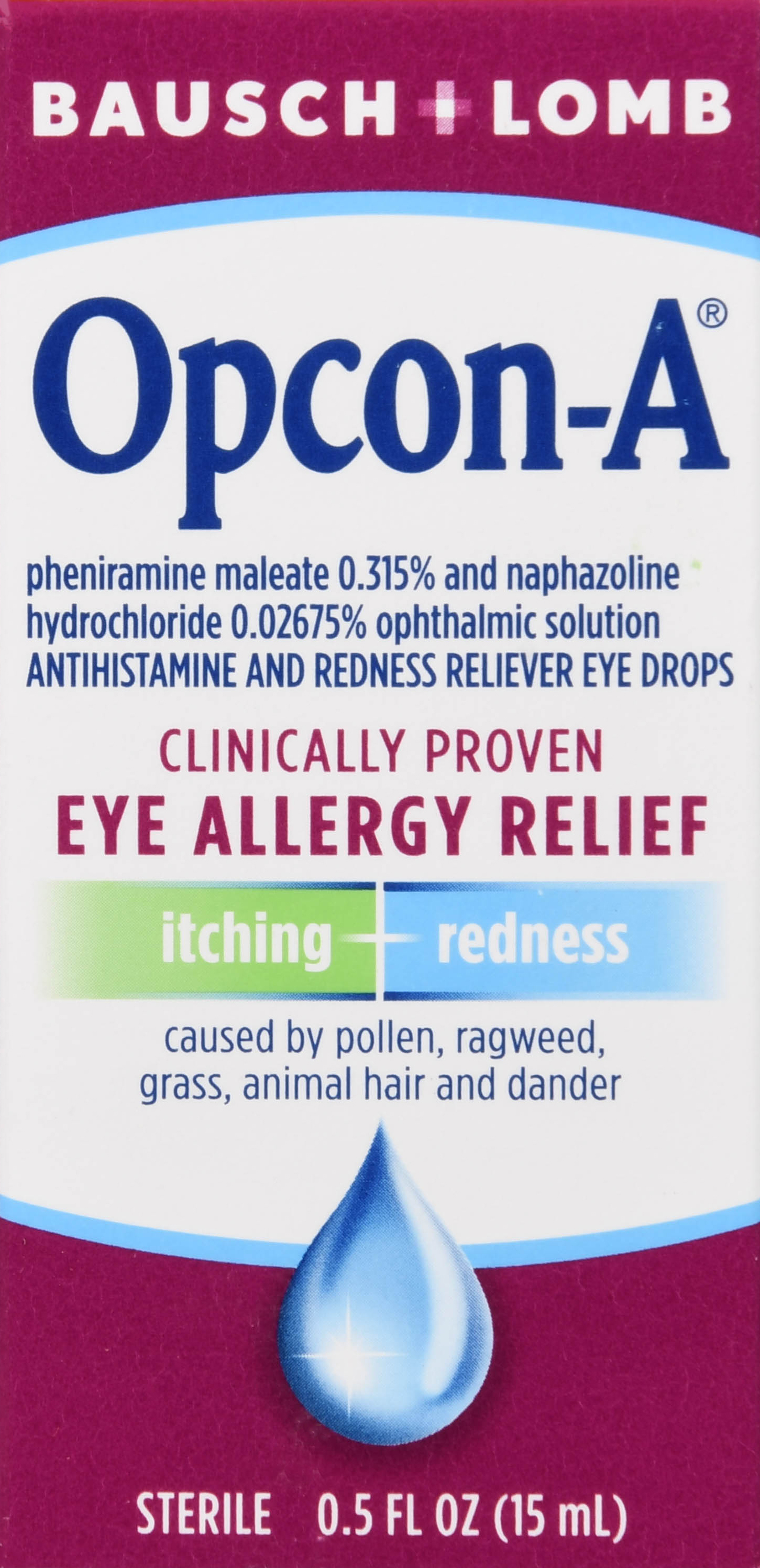 Bausch + Lomb Opcon-A Antihistamine and Redness Reliever Eye Drops – Image 17