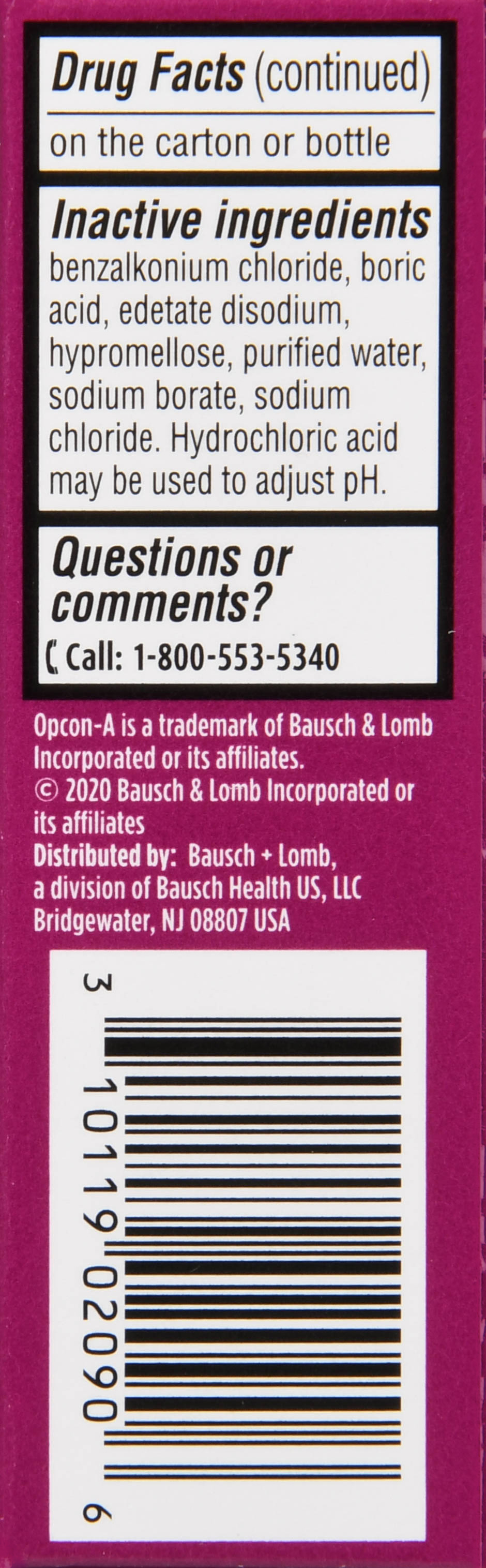 Bausch + Lomb Opcon-A Antihistamine and Redness Reliever Eye Drops – Image 15