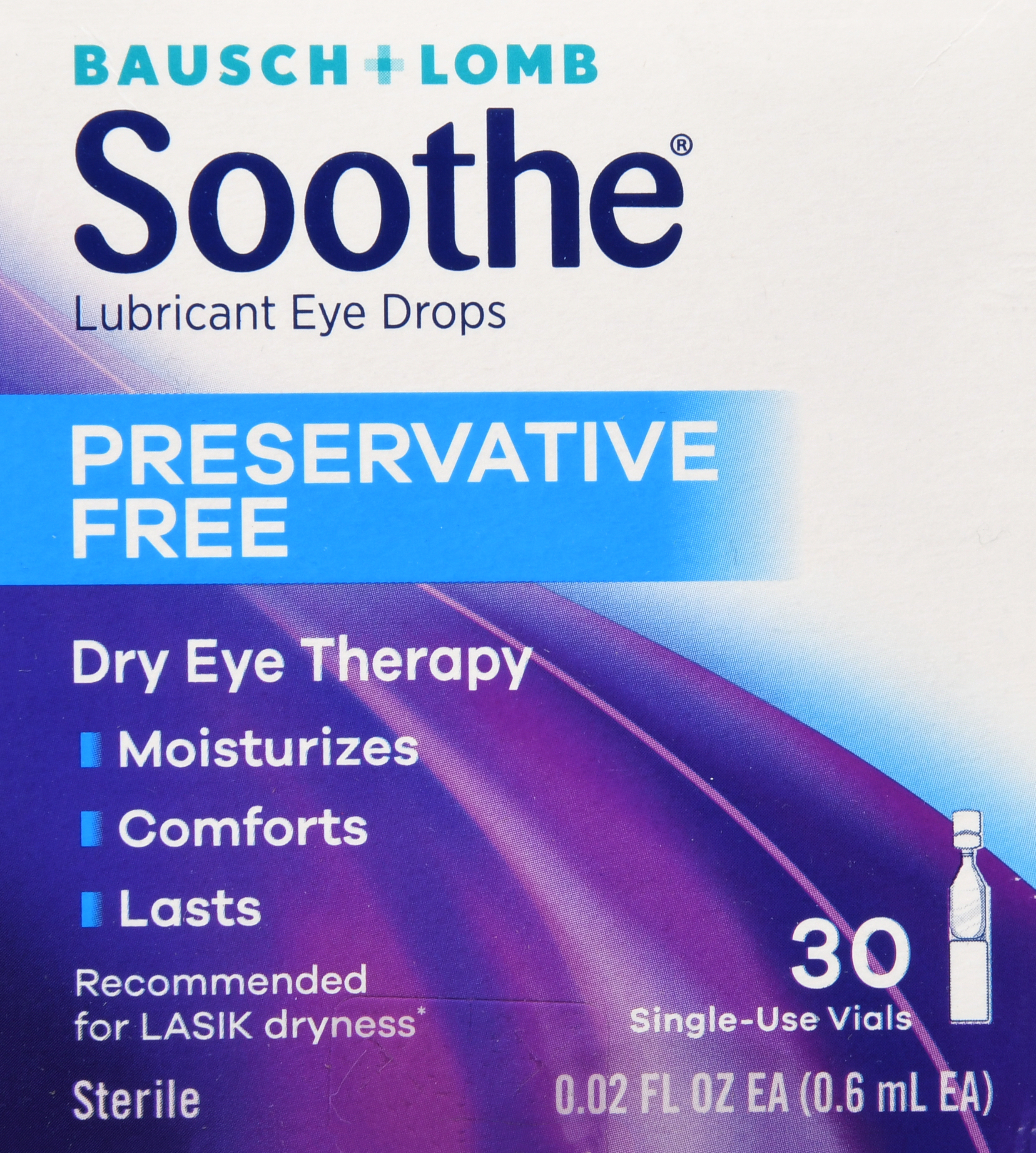 Bausch + Lomb Soothe Lubricant Eye Drops Single-Use Vials Preservative Free – Image 21