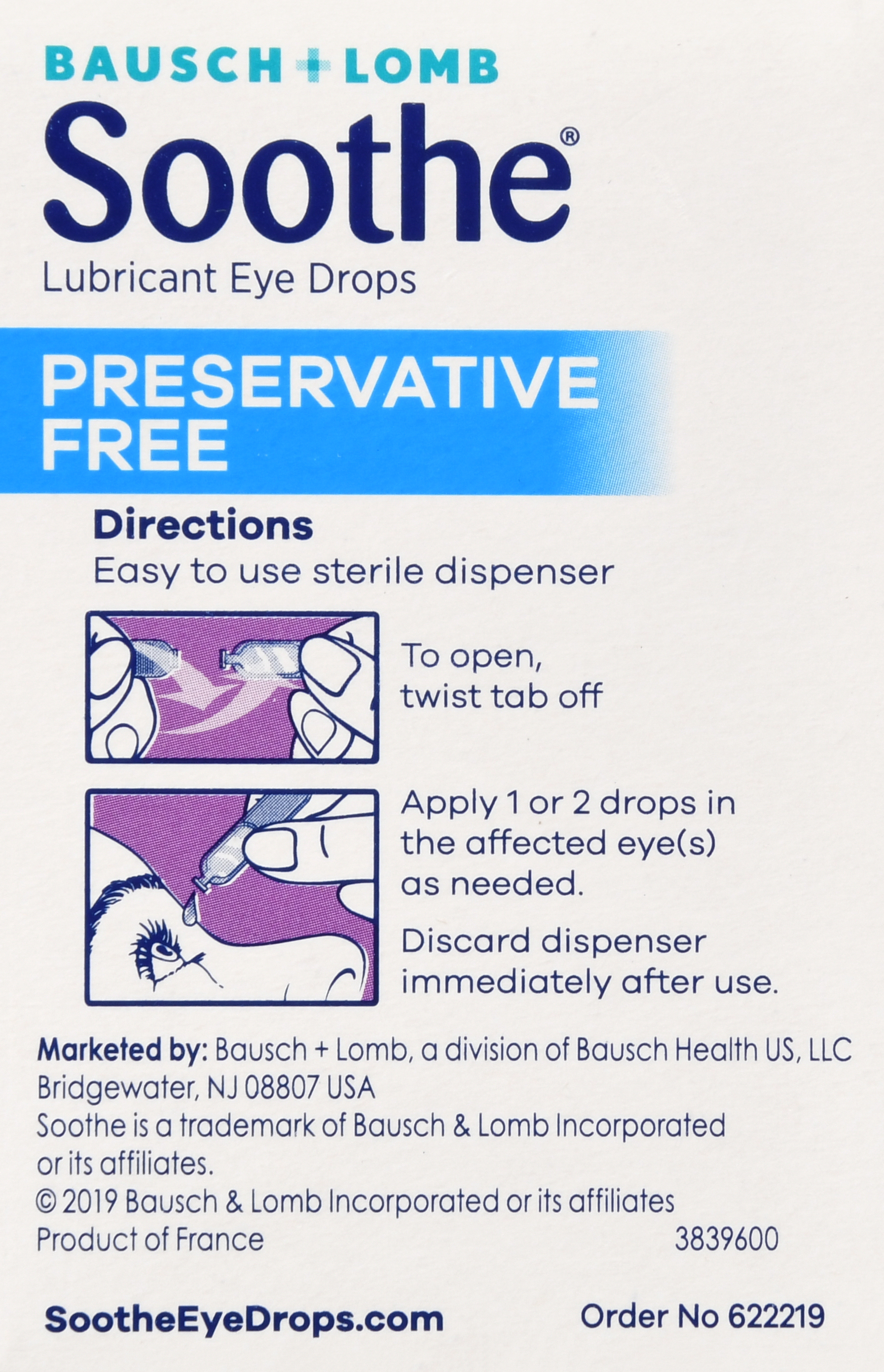 Bausch + Lomb Soothe Lubricant Eye Drops Single-Use Vials Preservative Free – Image 19