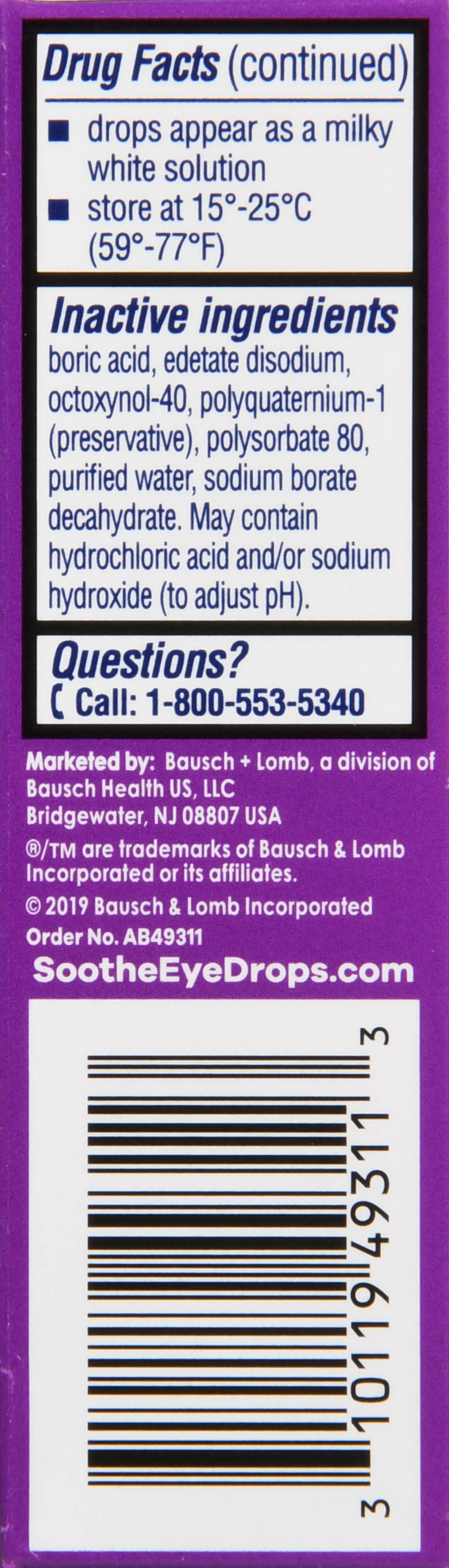 Bausch + Lomb Soothe XP Xtra Protection Emollient Eye Drops – Image 15