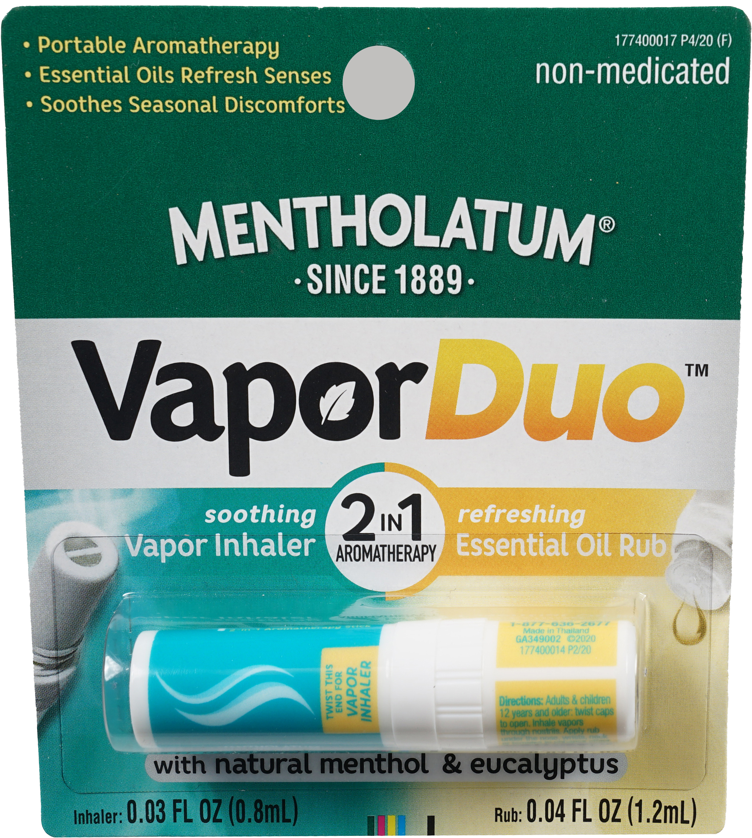 Mentholatum Vapor Duo Vapor Inhaler/Essential Oil Rub – Image 21