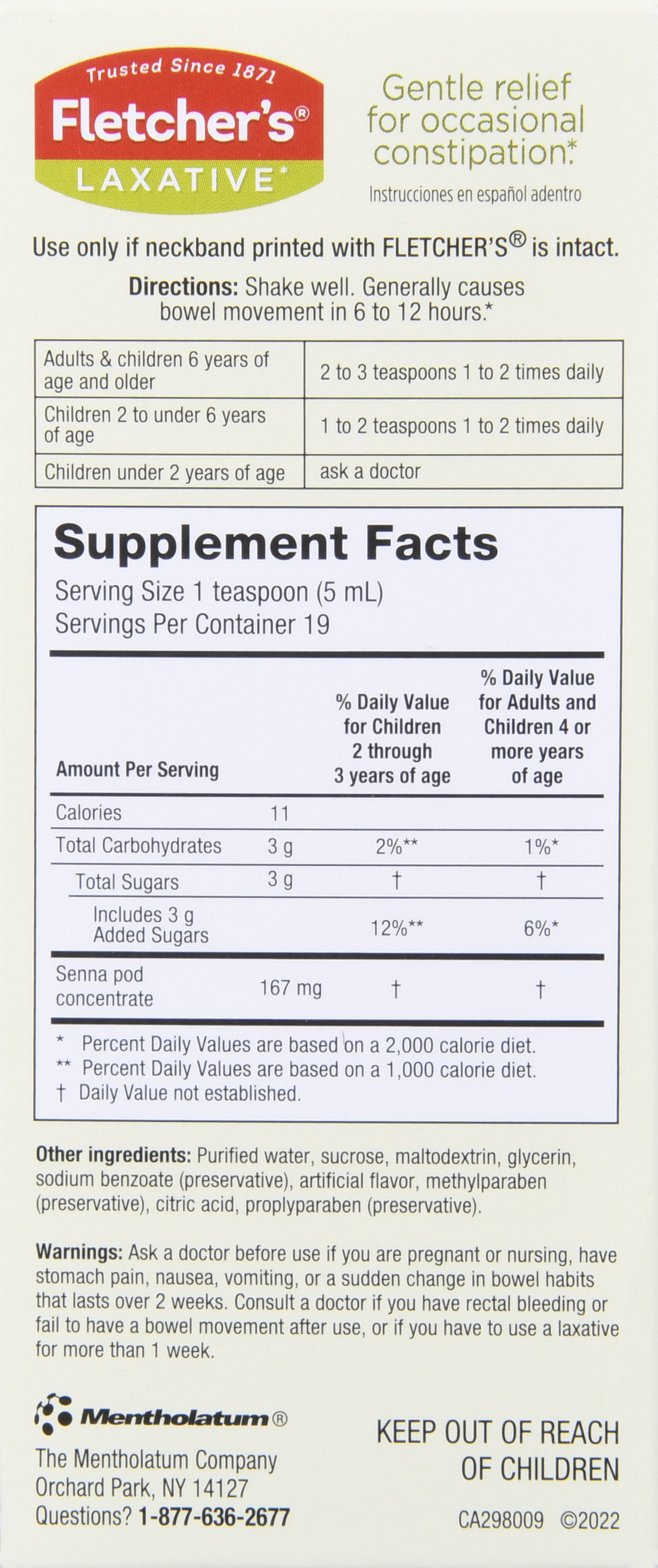 Fletcher's Laxative Natural With Senna Liquid Herbal Supplement Root Beer Flavored – Image 13