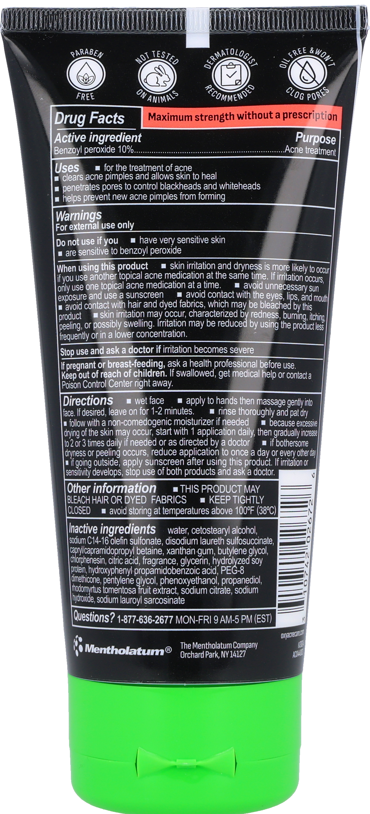 OXY 10% Benzoyl Peroxide Acne Cream Cleanser Maximum Strength – Image 9