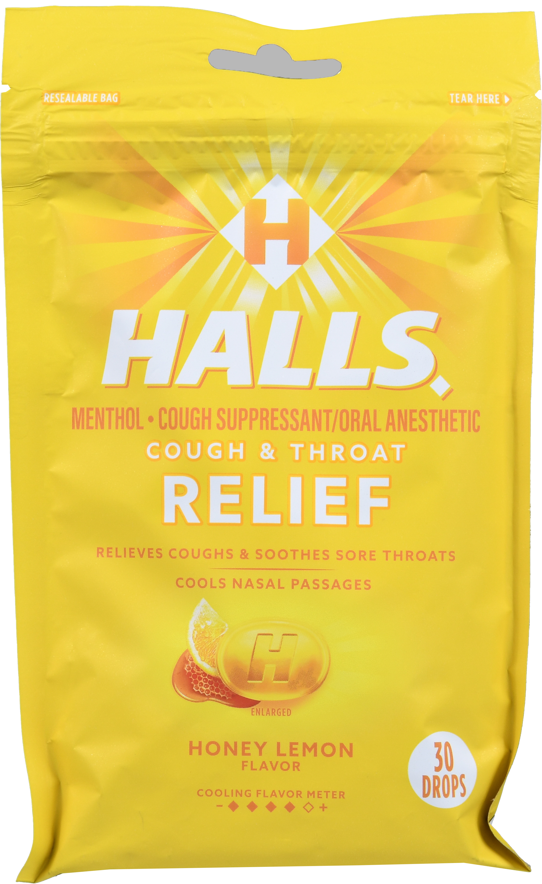 Halls Cough & Throat Relief Drops Honey Lemon – Image 9