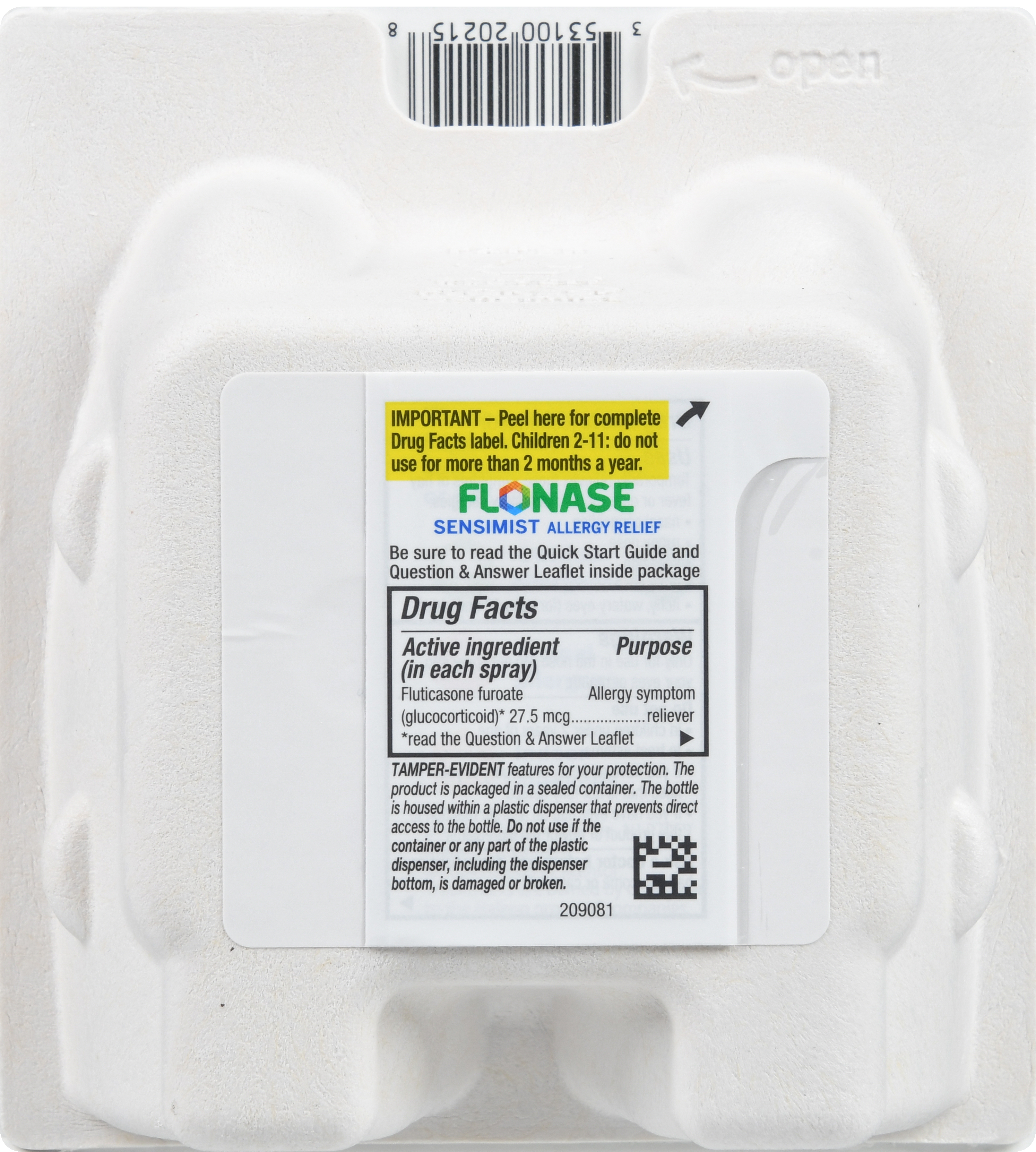 Flonase 24 Hour Allergy Relief Fluticasone Furoate (Glucocorticoid) 27.5 mcg Sensimist Nasal Spray – Image 8