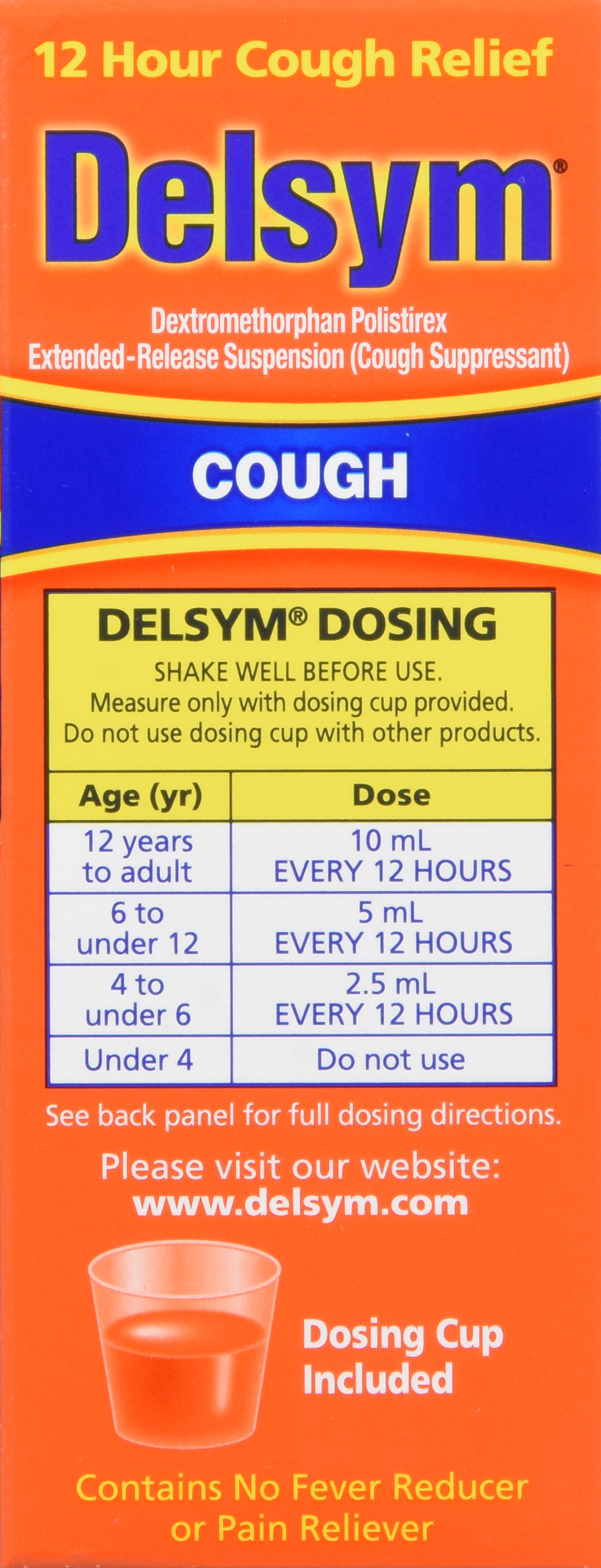Delsym 12 Hour Cough Relief Liquid Orange – Image 18