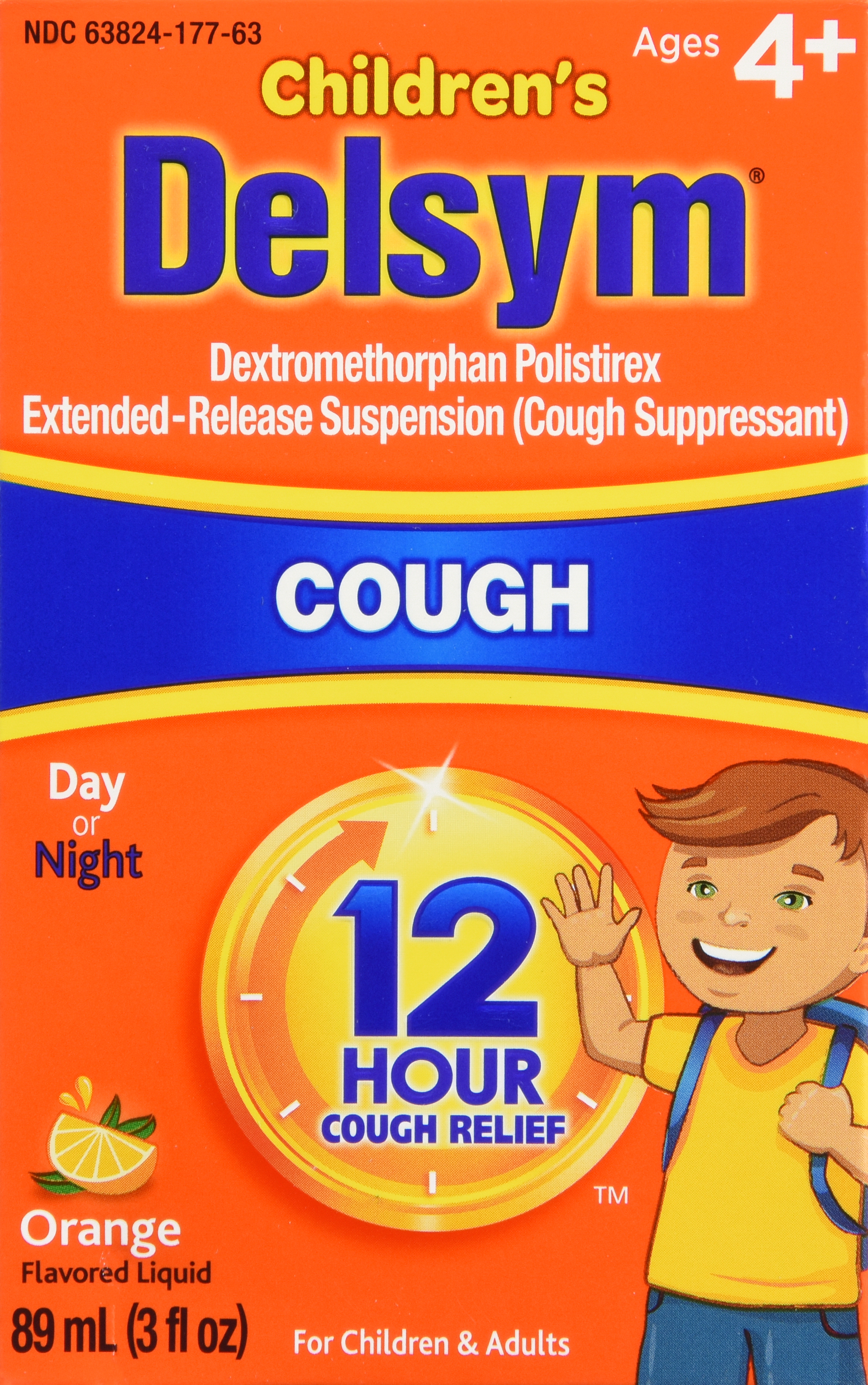 Delsym Children's 12 Hour Cough Relief Liquid Orange – Image 21