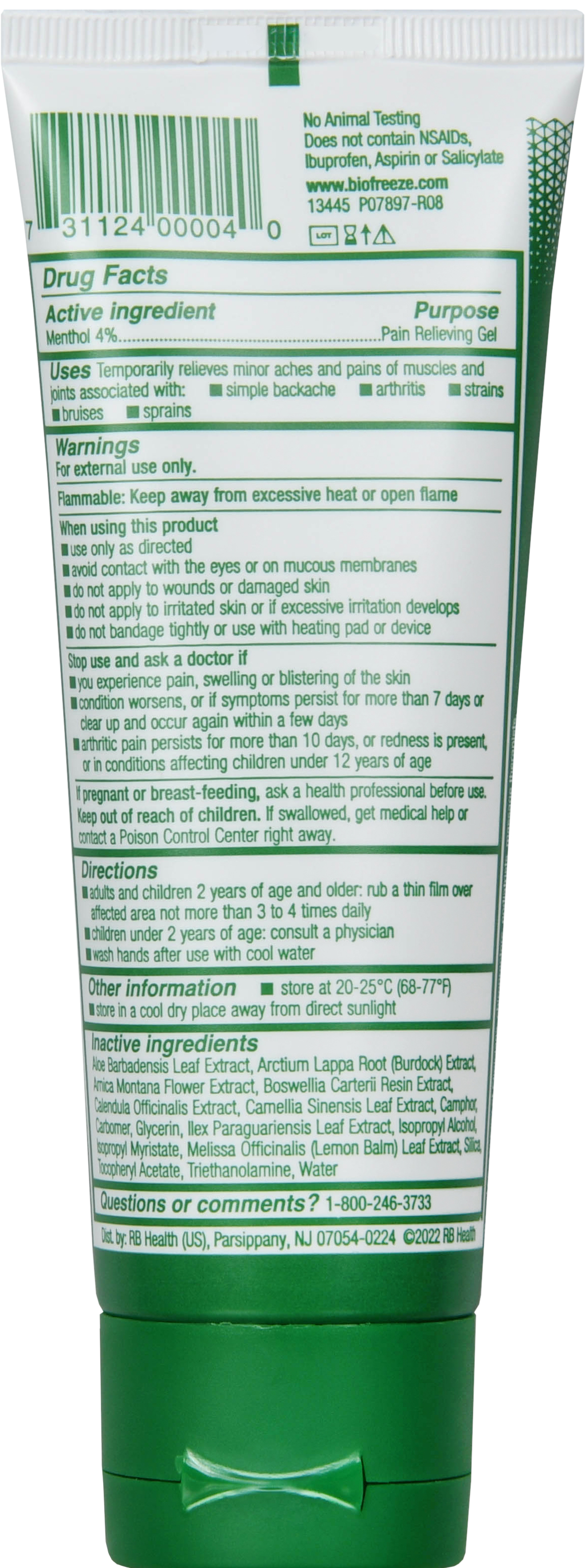Biofreeze Menthol-Pain Relieving Gel Colorless – Image 9