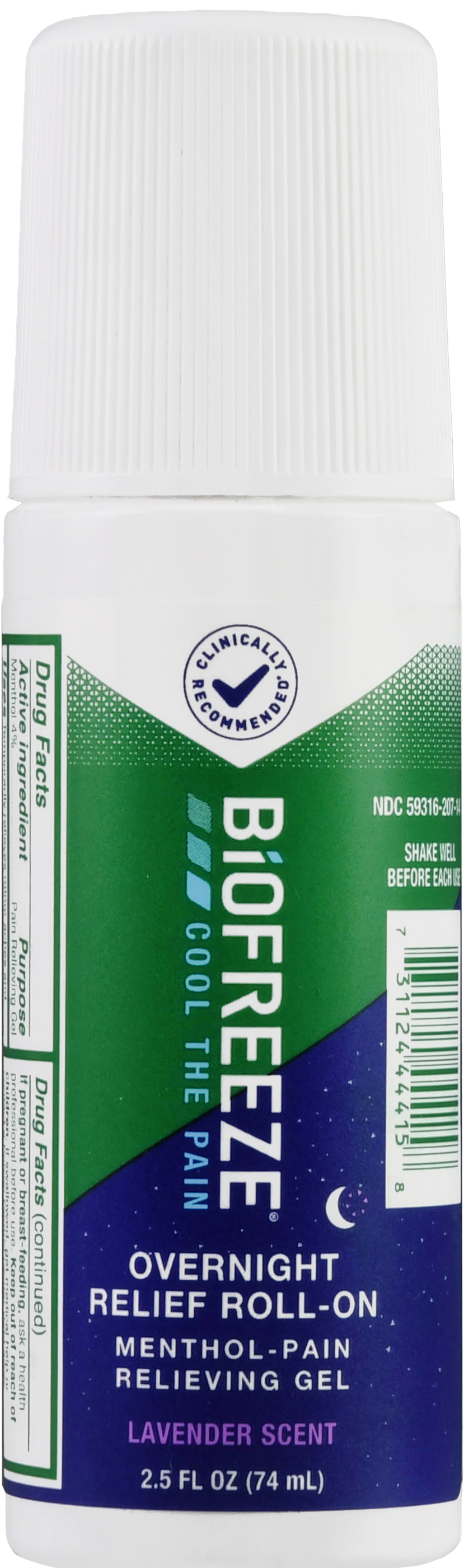 Biofreeze Menthol-Pain Relieving Gel Overnight Relief Roll-On Lavender – Image 12