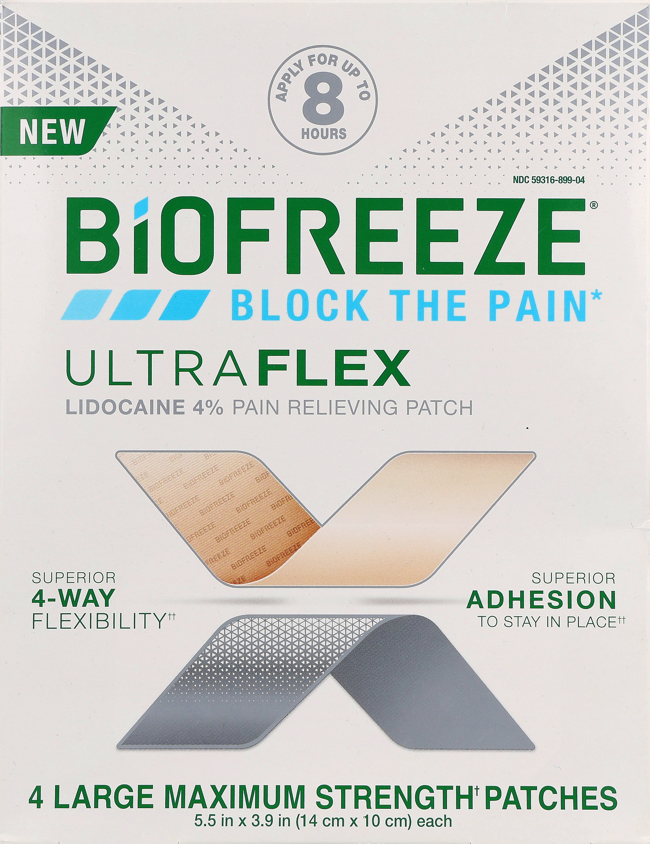 Biofreeze Ultraflex Lidocaine 4% Pain Relieving Patches Large – Image 9