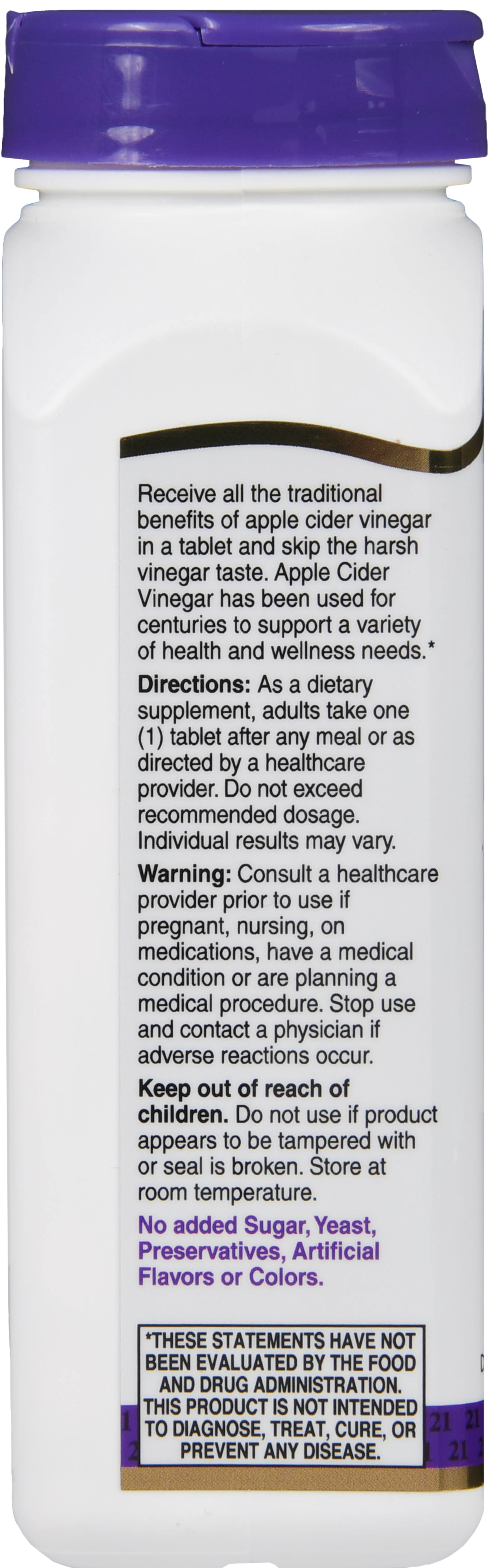 21st Century Apple Cider Vinegar 300 mg Tablets – Image 12