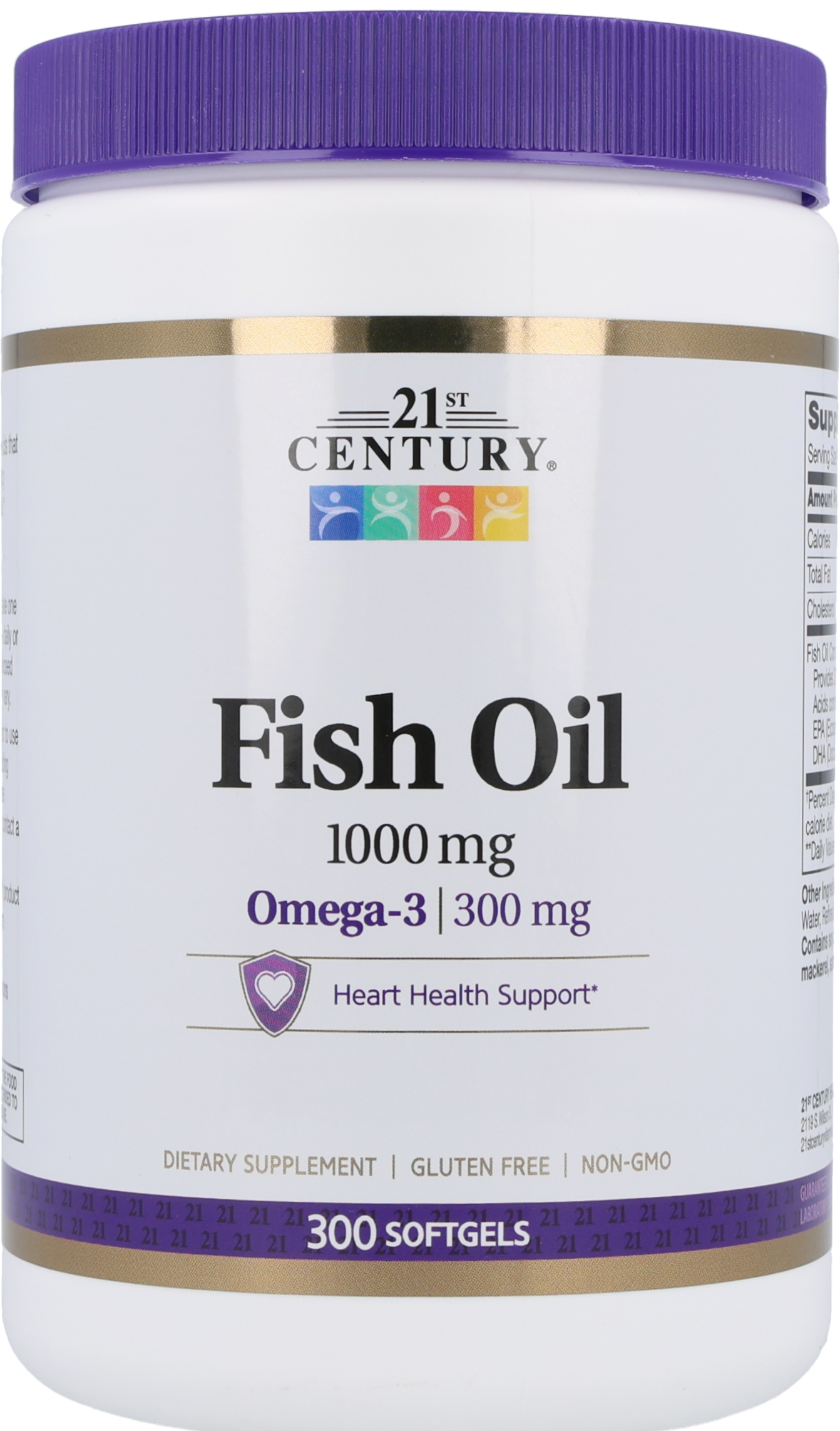 21st Century Fish Oil 1000 mg Omega-3 300 mg Softgels – Image 9