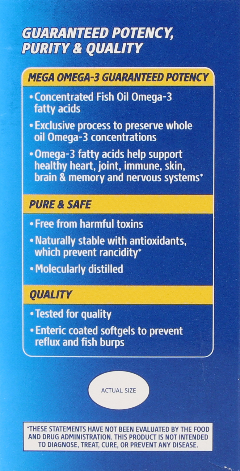 21st Century Alaska Wild Fish Oil Mega Omega-3 Enteric Coated Softgels – Image 20