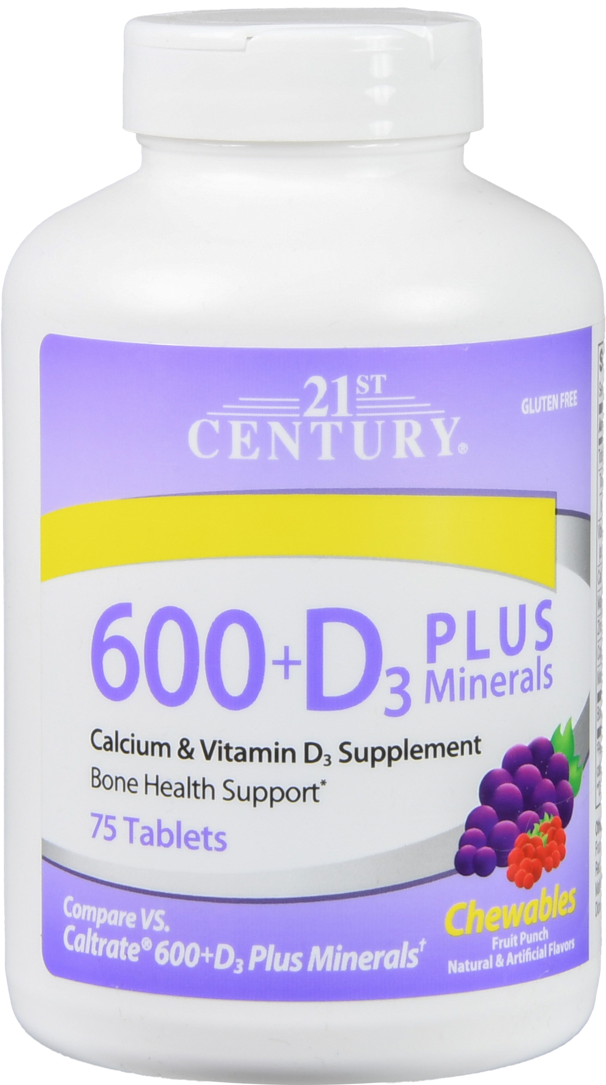 21st Century 600 + D3 Plus Minerals Calcium Chewables Fruit Punch – Image 10