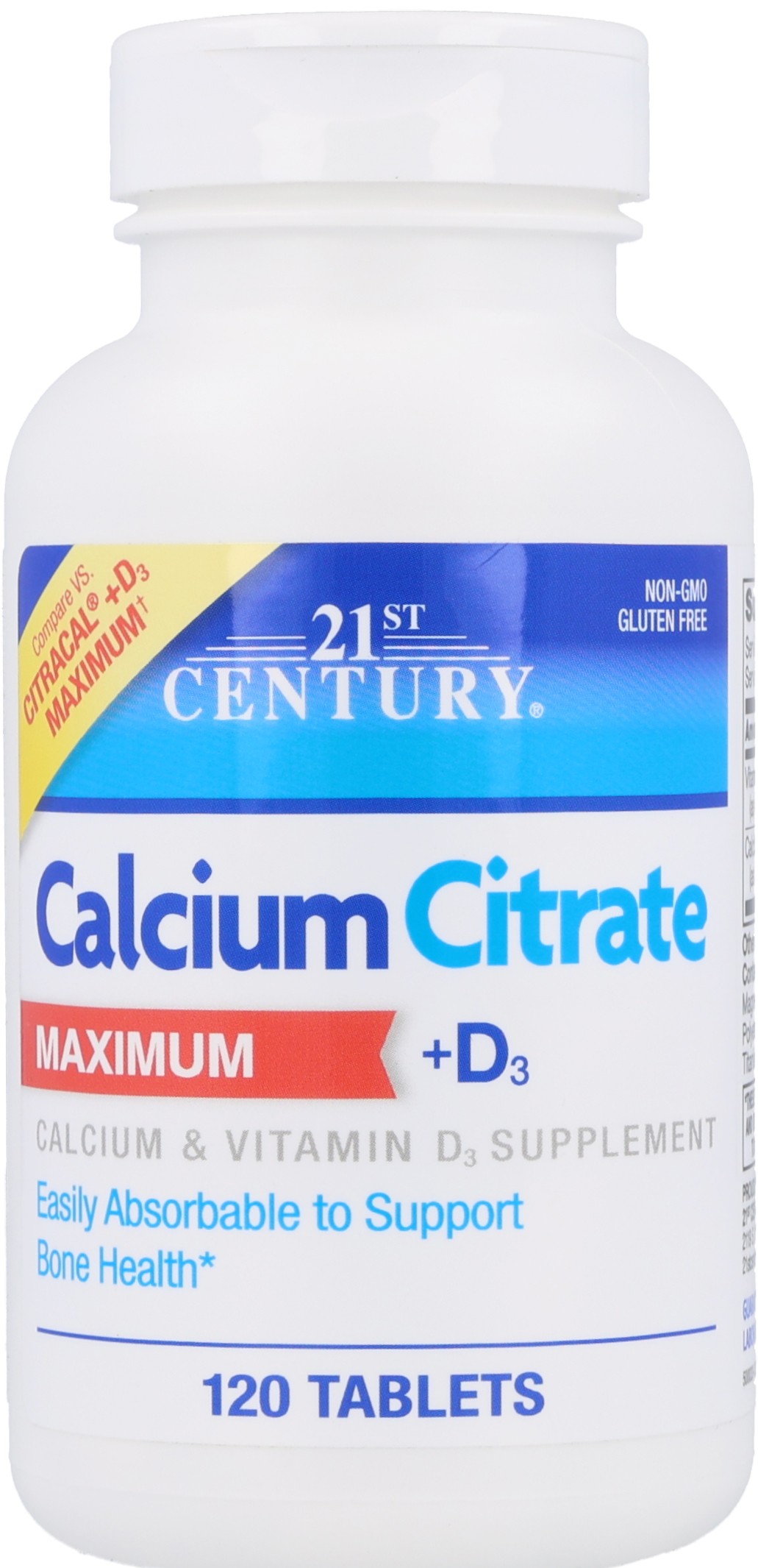 21st Century Calcium Citrate Maximum + D3 Tablets – Image 10