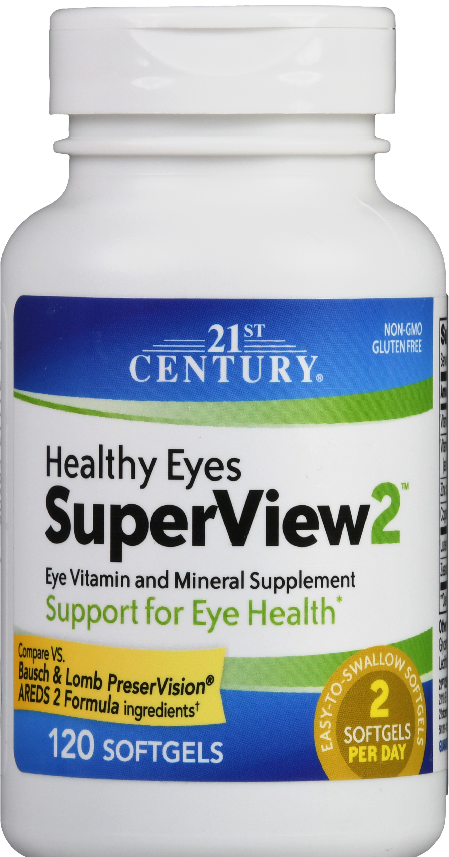 21st Century Healthy Eyes SuperView2 Eye Vitamin And Mineral Supplement Softgels – Image 12