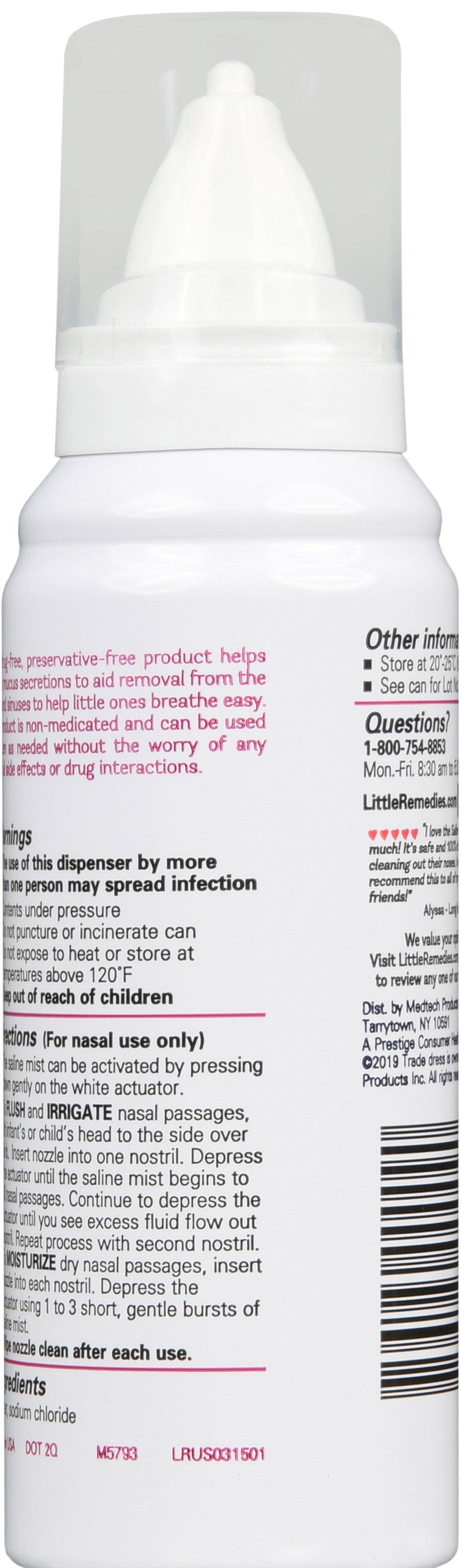 Little Remedies For Noses Sterile Saline Mist – Image 16