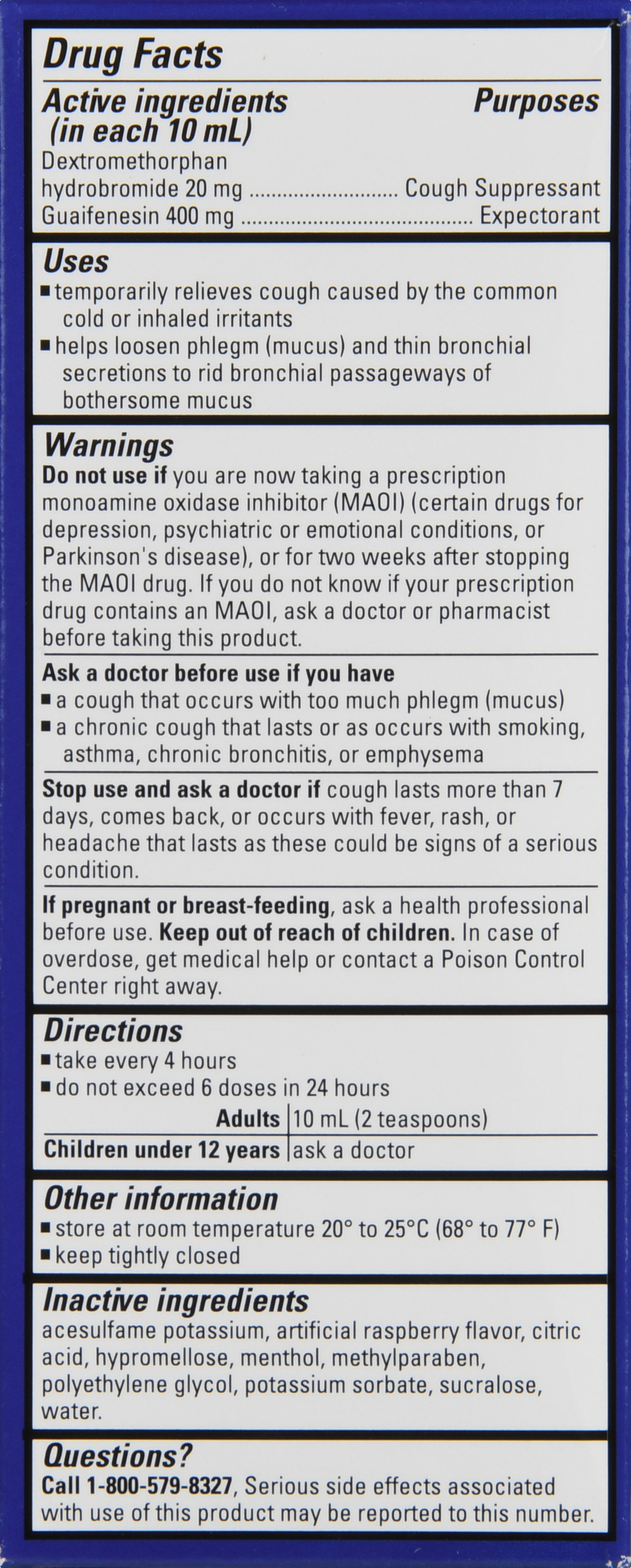 Diabetic Tussin Maximum Strength Cough & Chest Congestion DM Liquid Berry Sugar Free – Image 17
