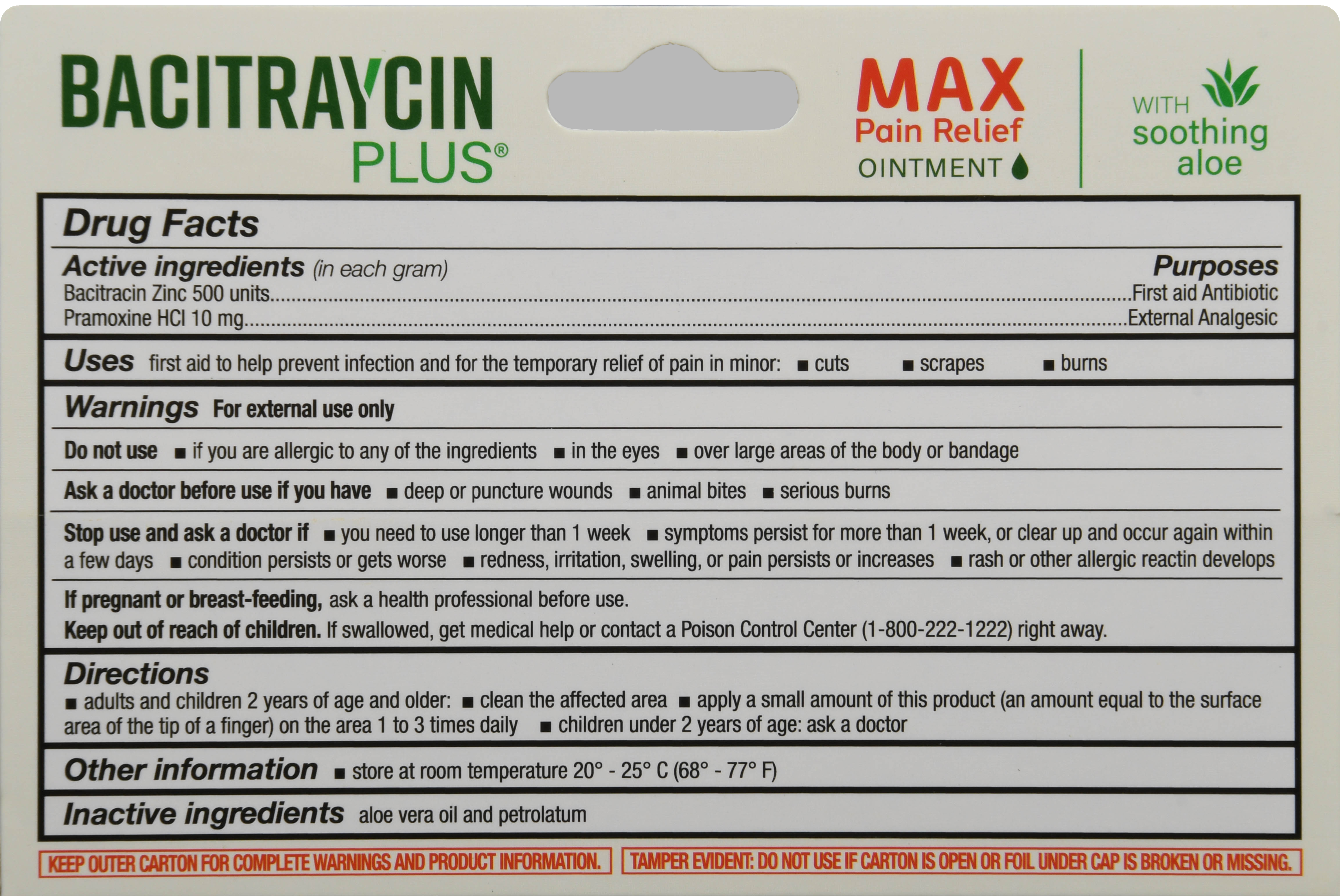Bacitraycin Plus First Aid Antibiotic Max Pain Relief Ointment – Image 14