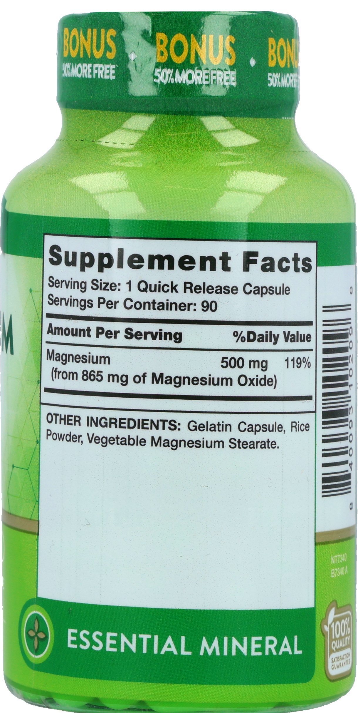 Nature's Truth Magnesium 500 mg Quick Release Capsules – Image 9