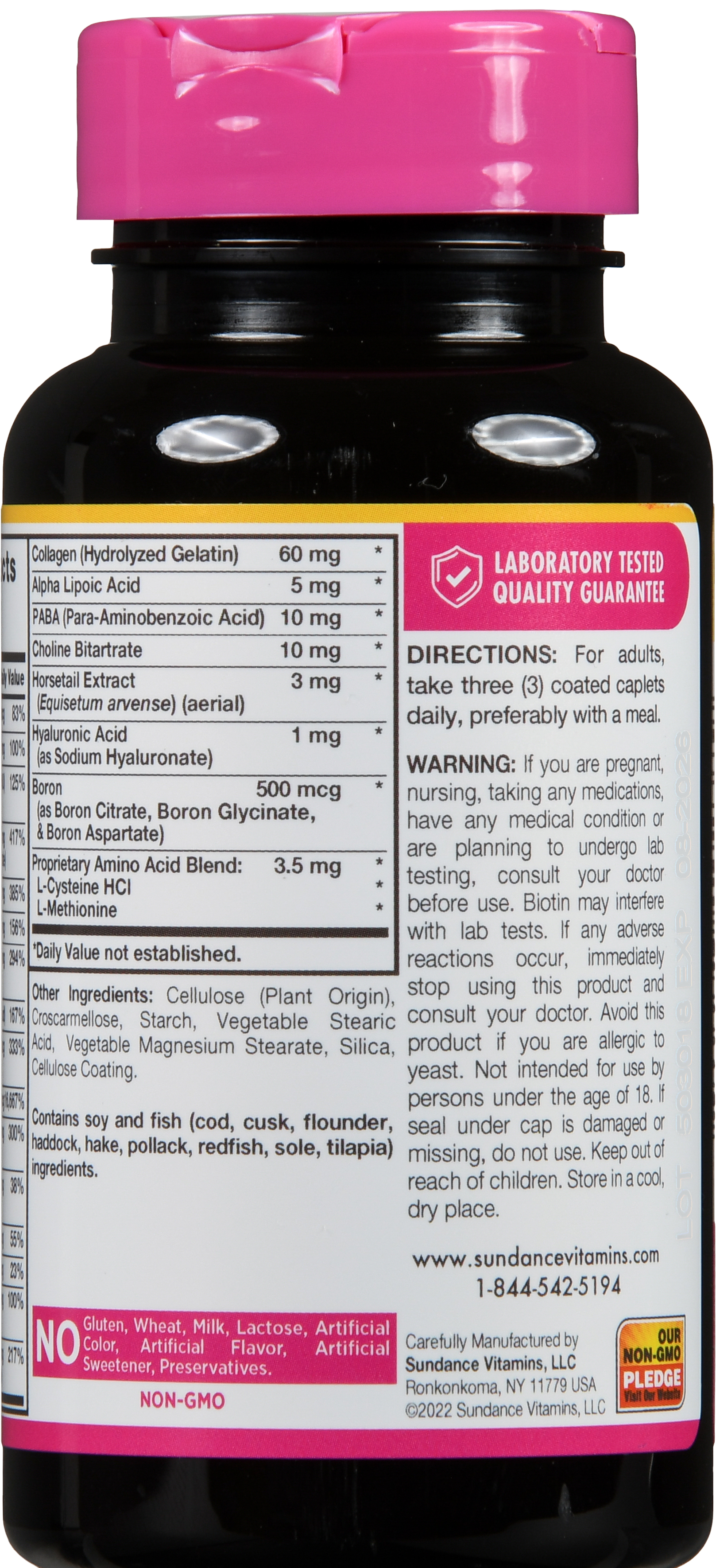 Sundance Hair, Skin & Nails + Biotin 5000 mcg Coated Caplets – Image 10