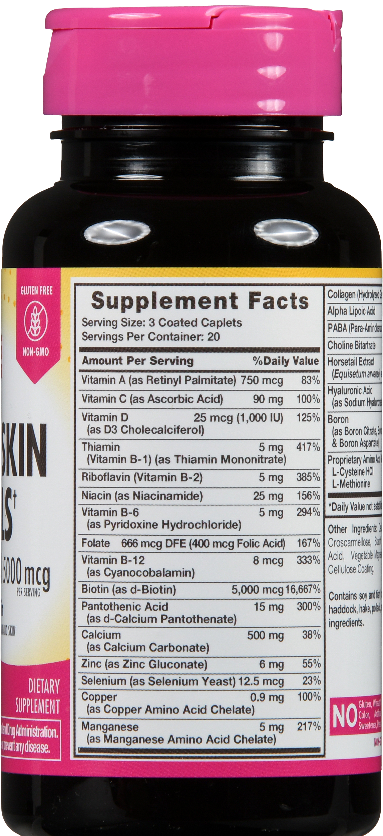 Sundance Hair, Skin & Nails + Biotin 5000 mcg Coated Caplets – Image 11