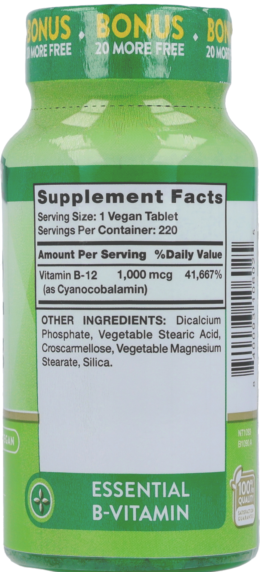 Nature's Truth B-12  1,000 mcg Tablets – Image 10