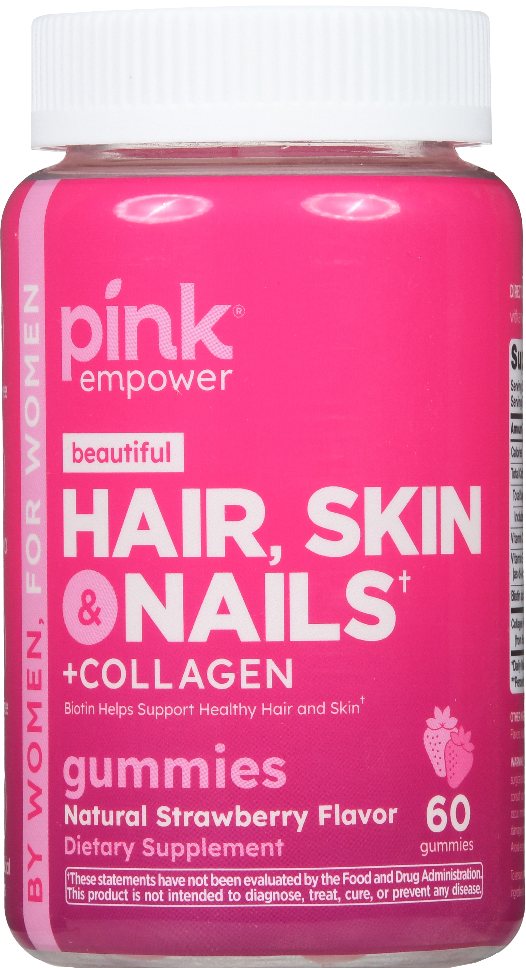 Pink Beautiful Hair, Skin & Nails + Collagen Gummies Natural Strawberry – Image 11