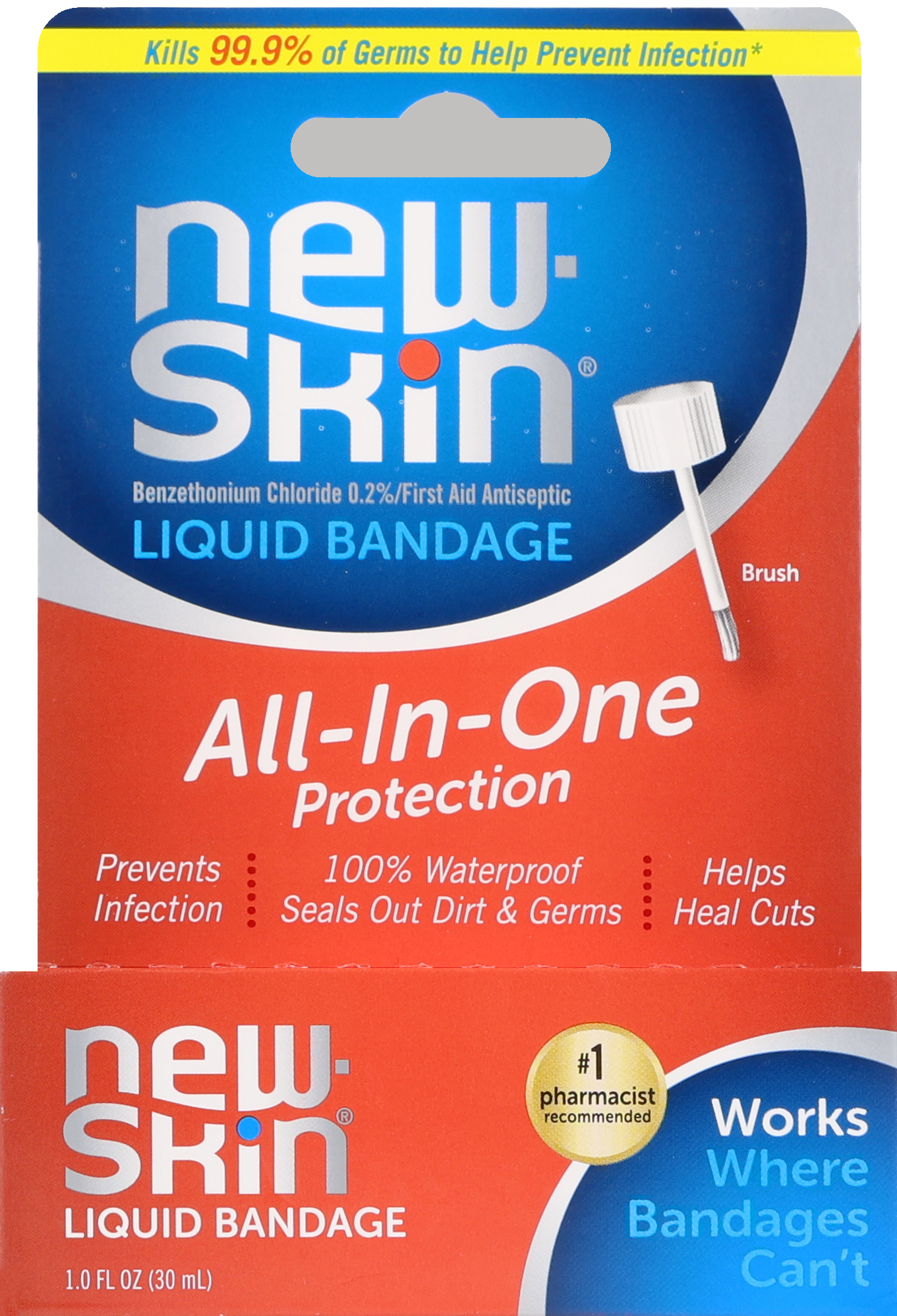 New-Skin Benzethonium Chloride 0.2% First Aid Antiseptic Liquid Bandage – Image 18