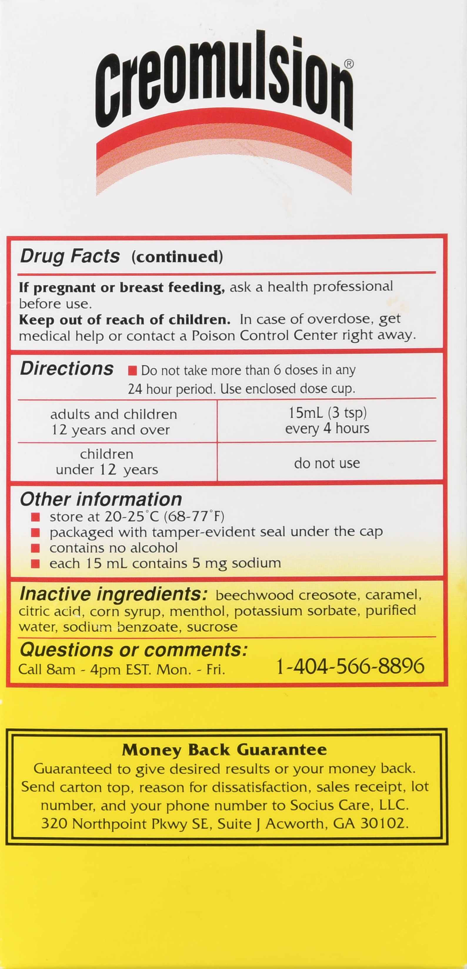Creomulsion Adult Formula Cough Medicine Liquid – Image 18
