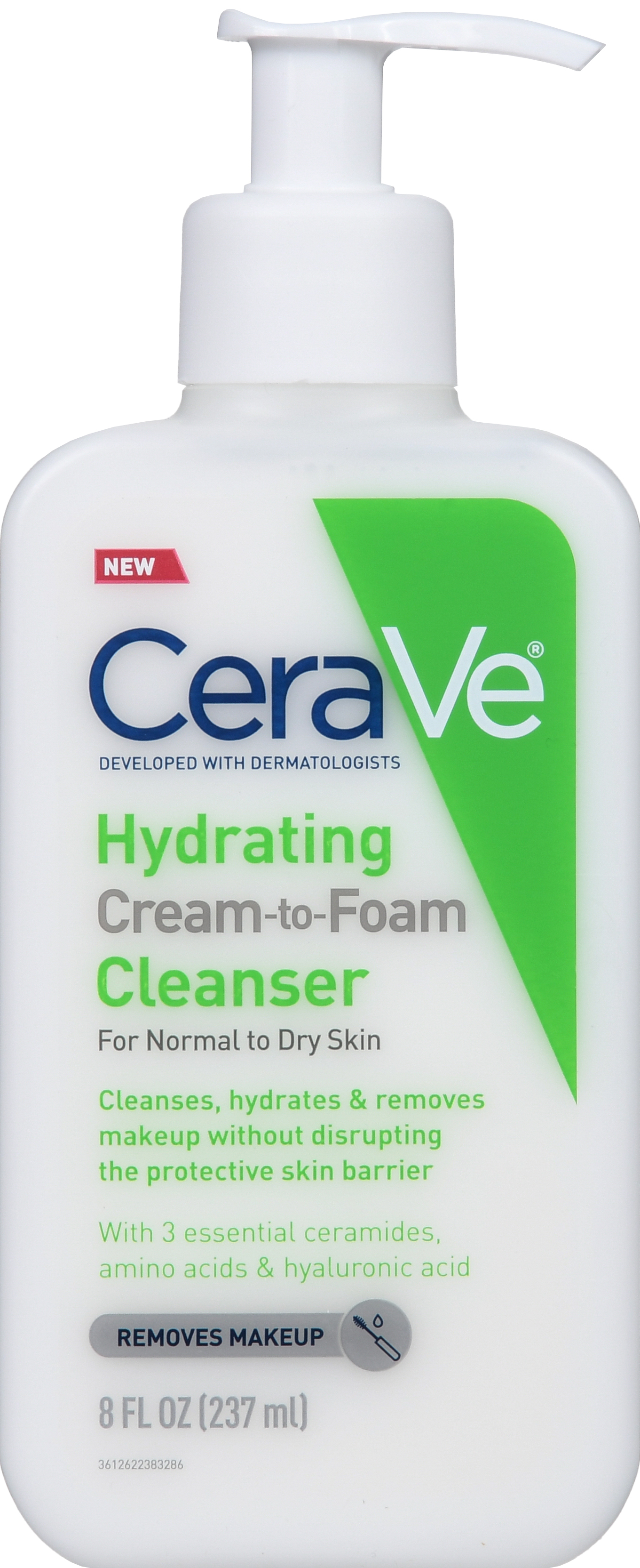 CeraVe Hydrating Cream-To-Foam Cleanser For Normal To Dry Skin – Image 8