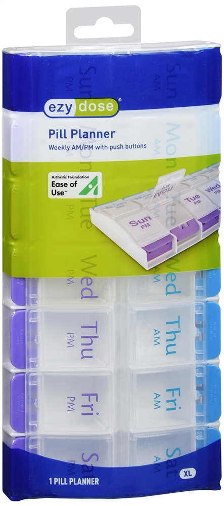 Ezy Dose Pill Planner Weekly AM/PM with Push Buttons XL – Image 5