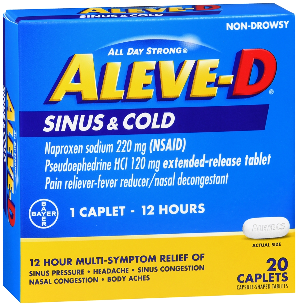 Aleve-D Sinus & Cold 12 Hour Caplets – Image 2