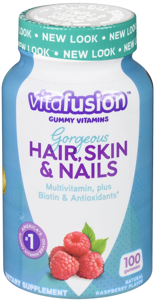 Vitafusion Gorgeous Hair, Skin & Nails Gummy Natural Raspberry
