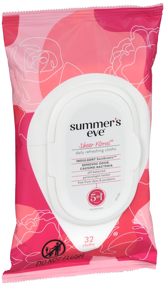 Summer's Eve Daily Refreshing Cloths Sheer Floral – Image 3