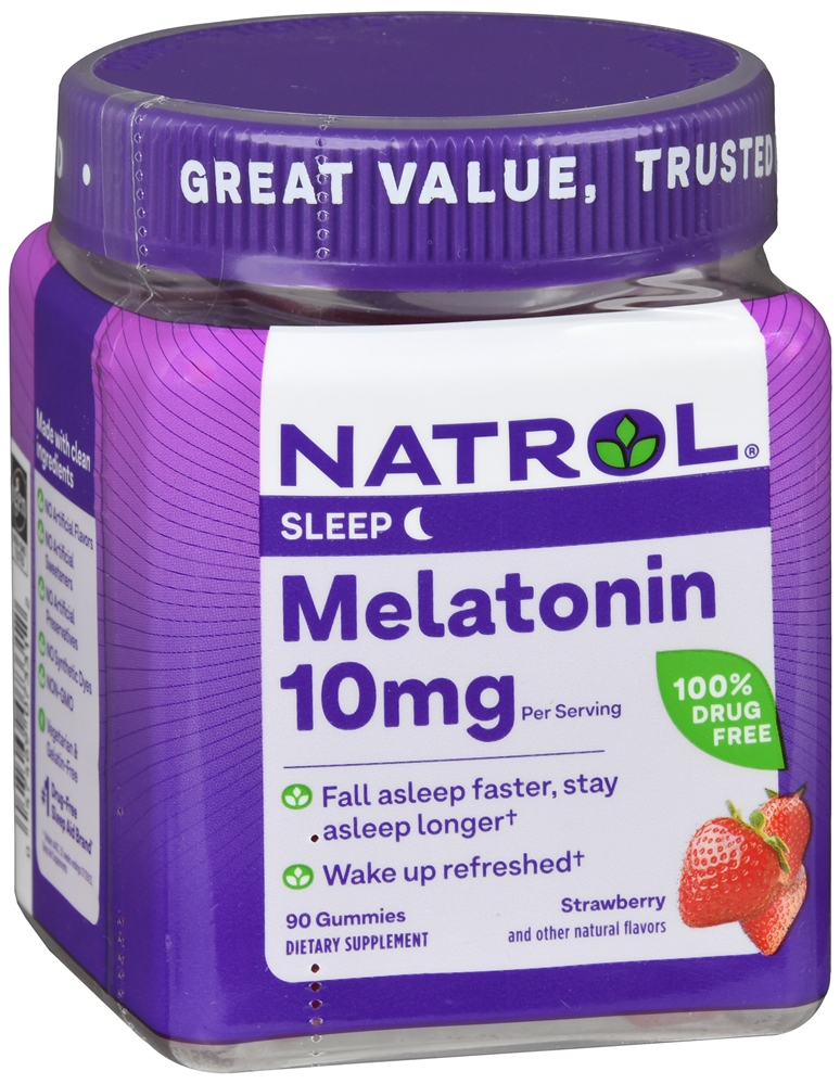 Natrol Melatonin 10 mg Sleep Gummies Strawberry