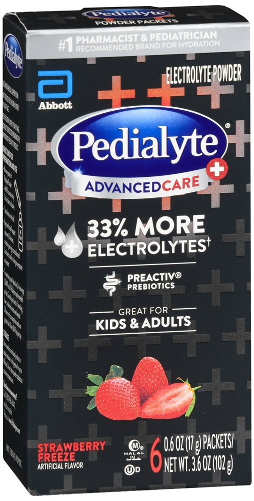 Pedialyte Advanced Care+ Electrolyte Powder Packets Strawberry Freeze – Image 5