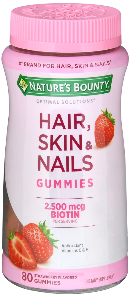 Nature's Bounty Hair, Skin & Nails Gummies Strawberry