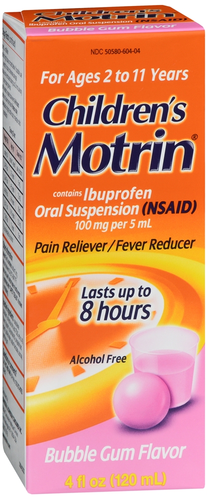 Motrin Children's Ibuprofen 100 mg Oral Suspension Bubble Gum – Image 2