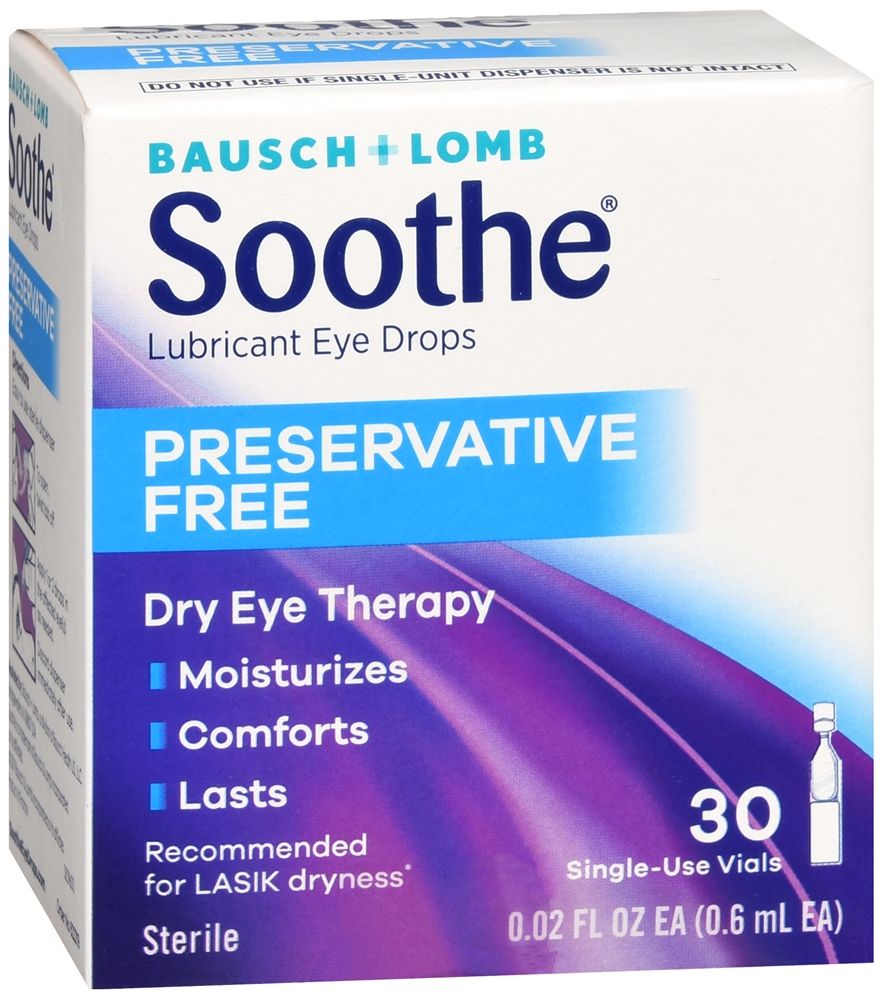Bausch + Lomb Soothe Lubricant Eye Drops Single-Use Vials Preservative Free – Image 5