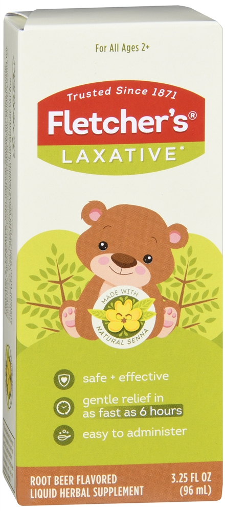 Fletcher's Laxative Natural With Senna Liquid Herbal Supplement Root Beer Flavored – Image 3