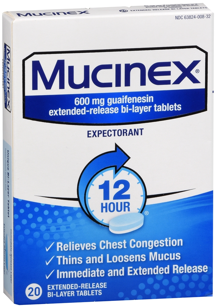 Mucinex Expectorant 12 Hour Extended-Release Bi-Layer Tablets